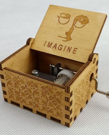 Imagine - John Lennon - Wooden Music Box - Wood Color
